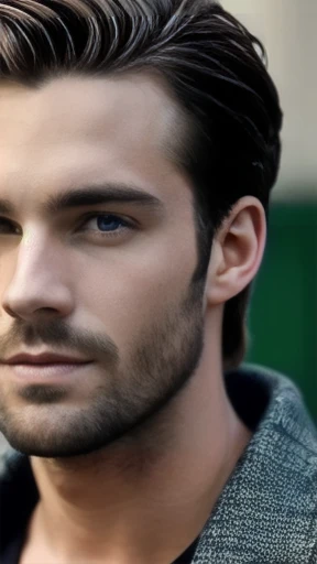of Irish men focus on face photo of color.