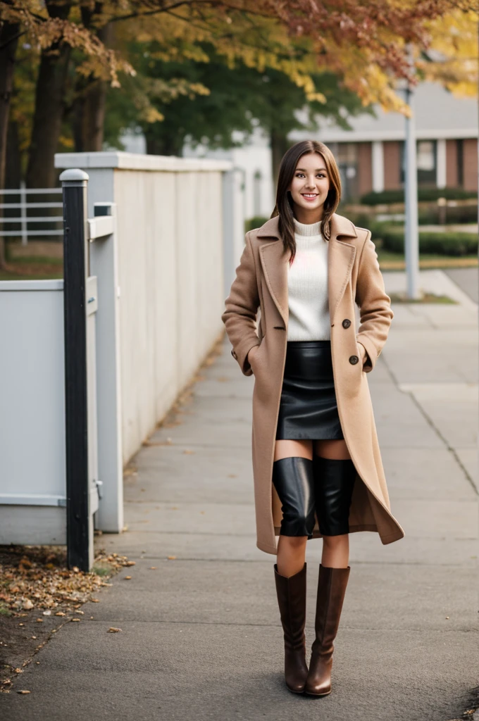 Girl
21 years old
Brunette
Micro skirt
Coat
Boots
Slender
Caucasian