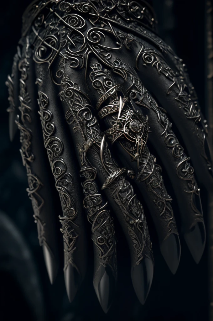 a sinister ring of namira, intricate medieval jewelry, dark fantasy, dark magic, black metal, highly detailed, hyperrealistic, 8k, dramatic lighting, ominous atmosphere, rich color palette, glowing runes, demonic symbols, twisted organic shapes, gothic architecture, otherworldly energy, masterpiece