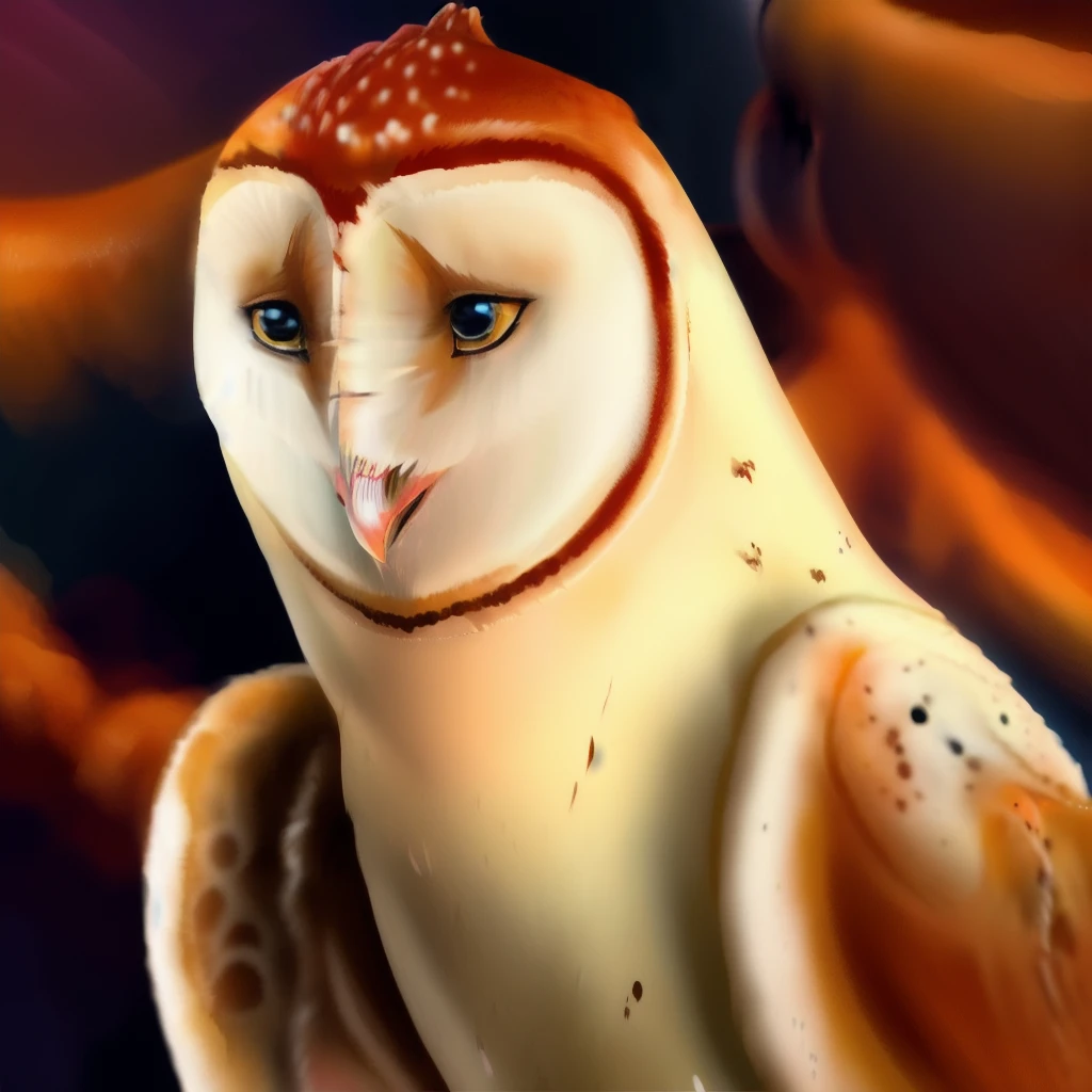 barn owl, owl, watching at viewer, cgi, female, best quality, masterpiece, nsfw, cock, balls, hard penis, erection, soren, tyto, Kludd