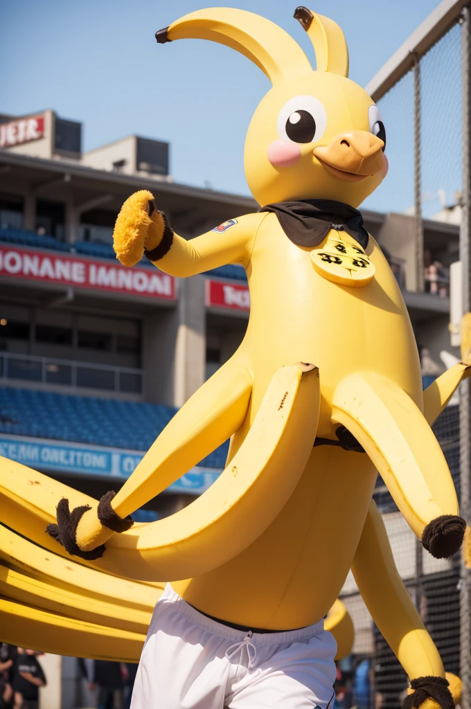 Create a mascot that is a banana