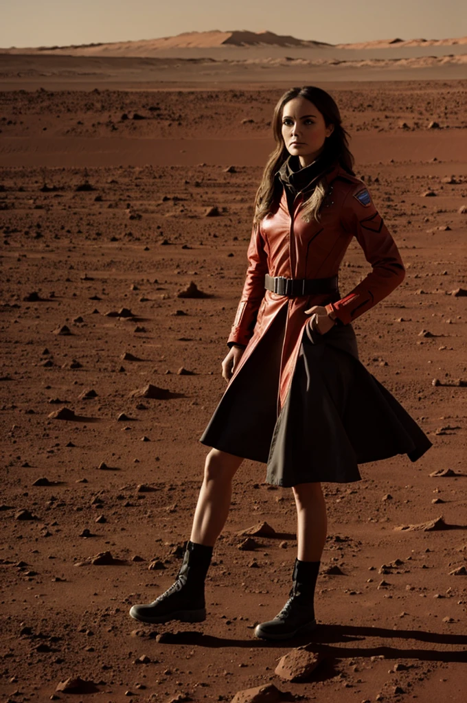 Red rising victoria standing on the mars