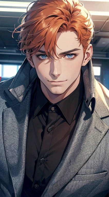 (best quality,4k,8k,highres,masterpiece:1.2),ultra-detailed,(realistic,photorealistic,photo-realistic:1.37),1 man,31 years old,mature man,very handsome,without expression,smile,short grey b
Orange hair,blue eyes,penetrating gaze,perfect face without errors,imposing posture,businessman,office background,cinematic lighting,hdr image