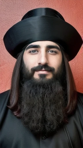 beautiful of young Hasidism men focus on face photo of color.