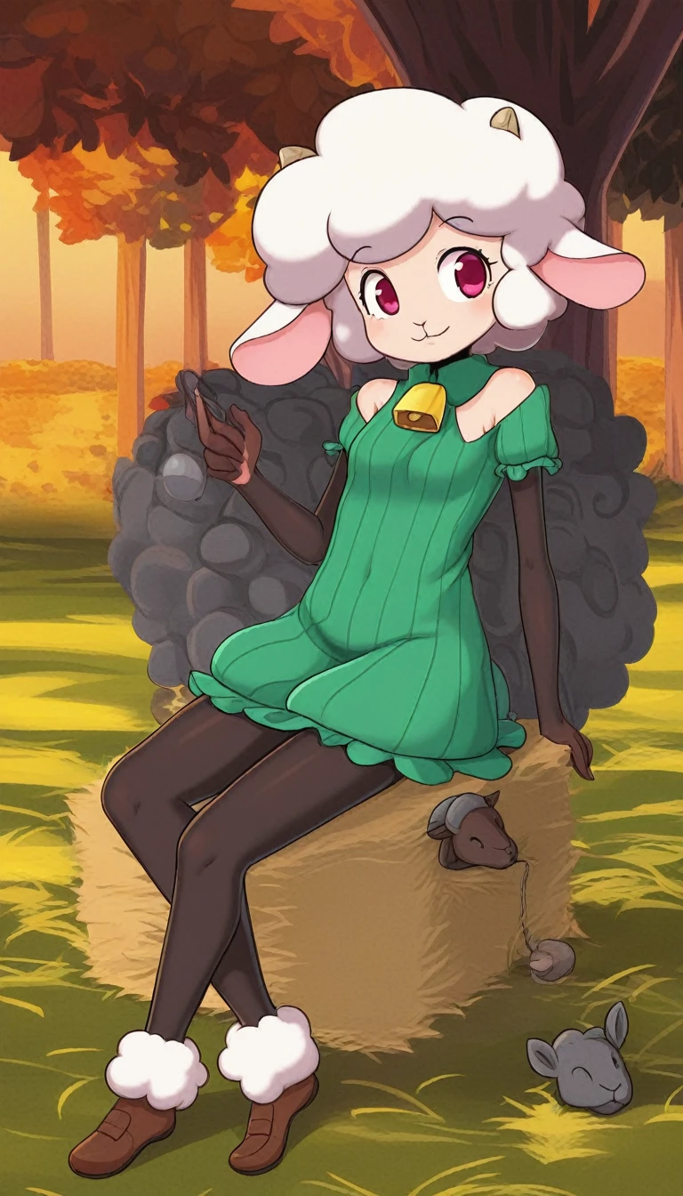 1 girl, young, antro, woolry, wool, fluffy wool, sheep girl