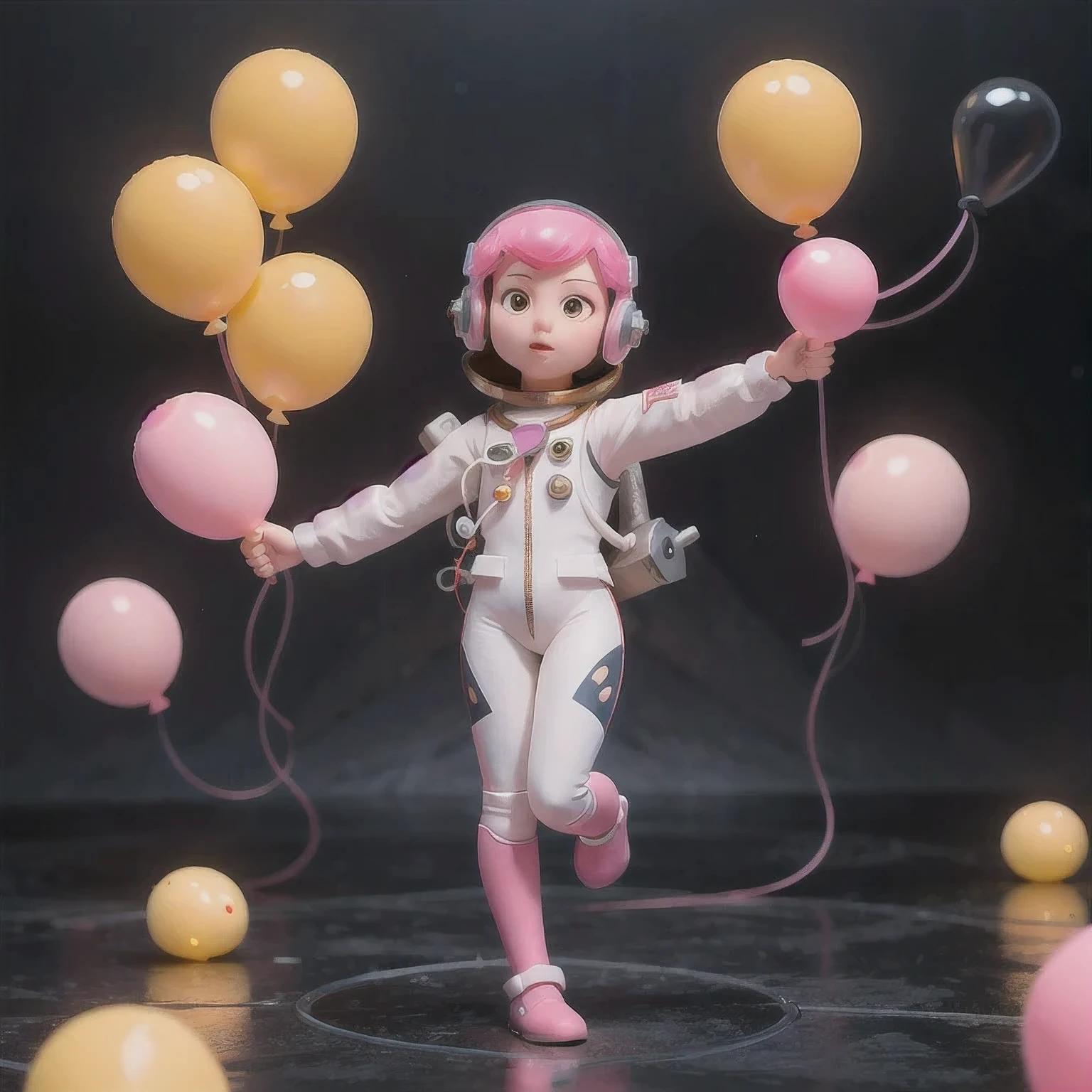 （（astronaut））Light pink balloons background