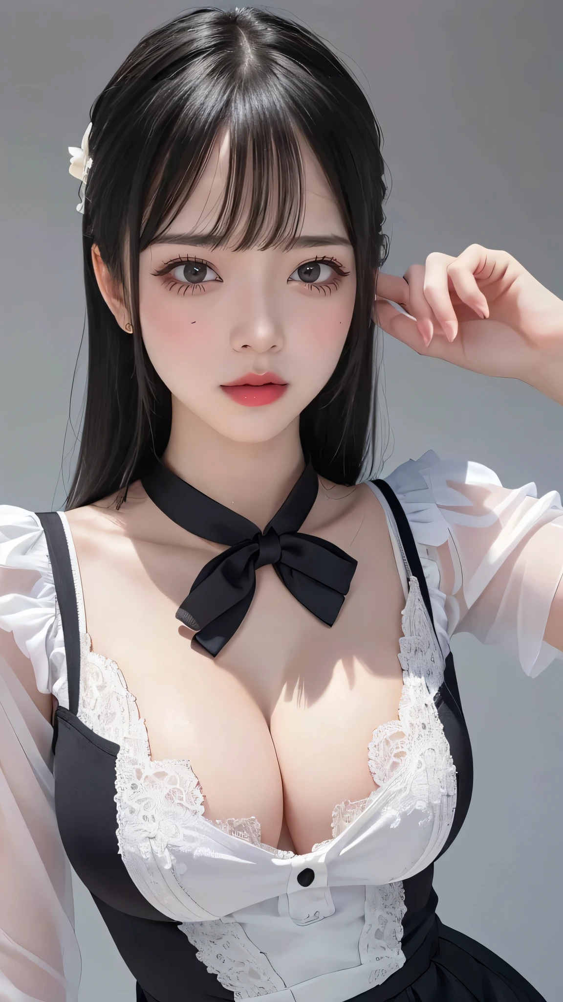(random uniform),(Thin type),(large breasts),(random pose),(random hairstyle),(Highest image quality,(8K), Ultra-realistic, Best Quality, High quality, High Definition, high quality texture, high detailing, Beautiful detailed, fine detailed, extremely details CG, Detailed texture, realistic representation of face, masterpiece, presence)