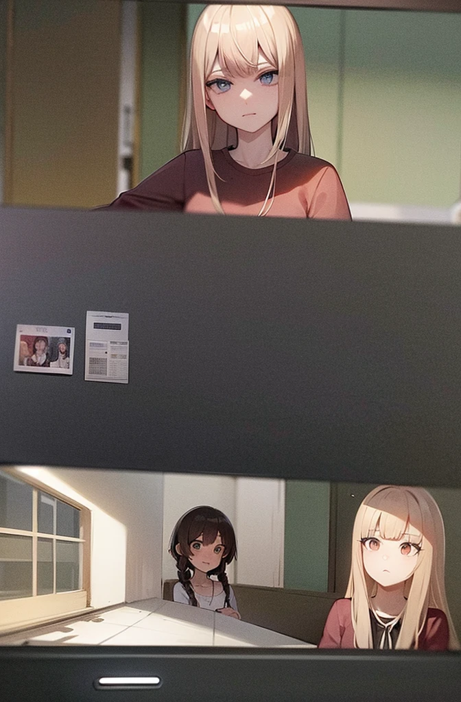 {{age female, caucasian}}, looking at viewer, hazel eyes, extremely detailed, brown hair, pink clothes, bully, mean girl, tough girl, , bruises, scars, happy, best quality, high quality, extremely detailed anime screencap, full body