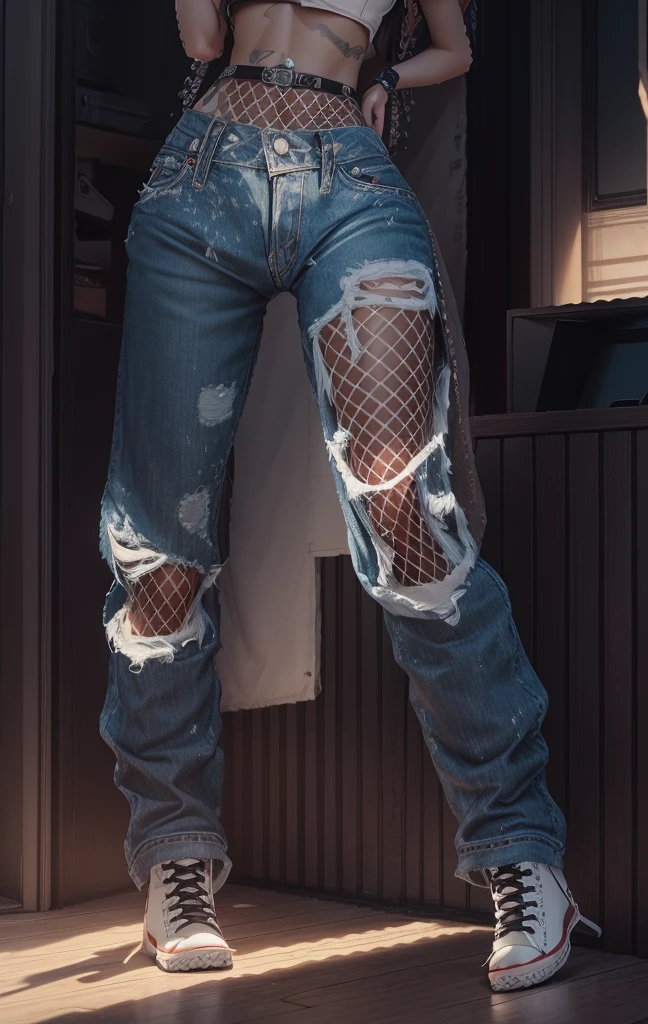 AVATAR SECOND LIFE Korean girl wearing orange top, Asian, long white hair, White hair,, Perfect and detailed face, imvu, maximalist details, AVATAR SECOND LIFE Korean blusa , neon, calça jeans destroyed