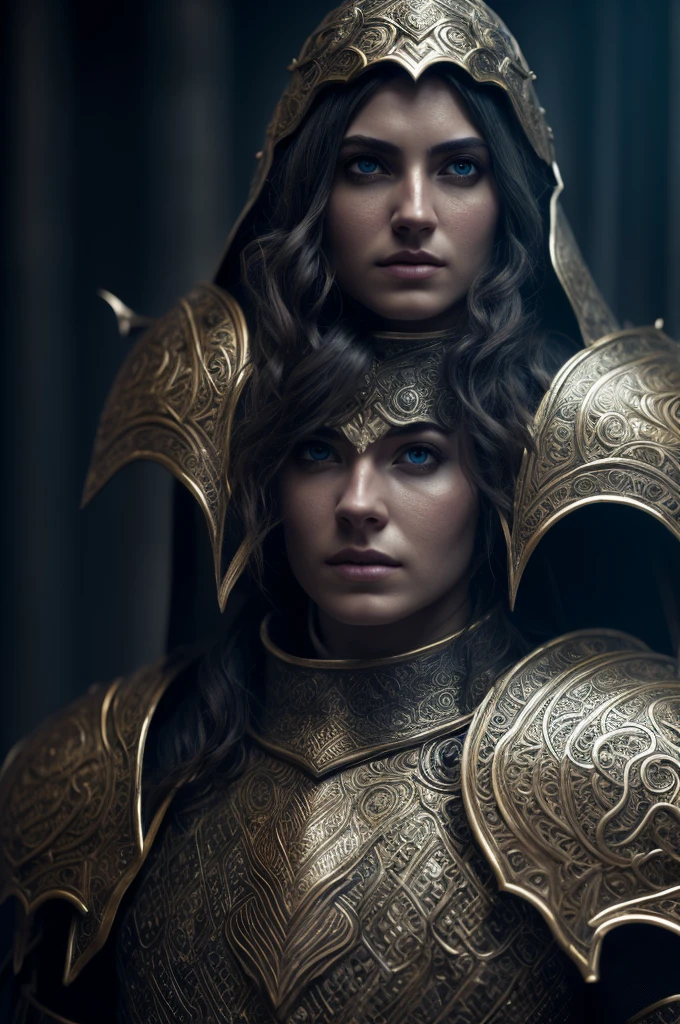 a highly detailed and realistic portrait of an imperial paladin-battle mage hybrid worshiper of akatosh, extremely detailed face and eyes, intricate armor and weaponry, powerful expression, dramatic lighting, cinematic composition, epic fantasy, rich colors, volumetric lighting, dramatic shadows, award winning digital art, concept art, unreal engine, 8k, photorealistic