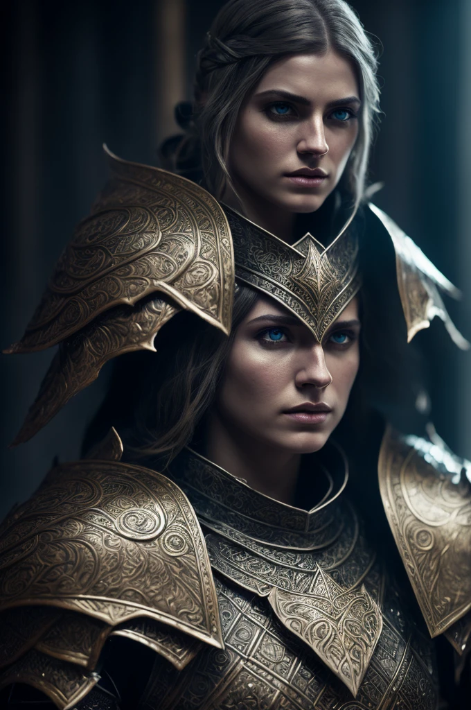 a highly detailed and realistic portrait of an imperial paladin-battle mage hybrid worshiper of akatosh, extremely detailed face and eyes, intricate armor and weaponry, powerful expression, dramatic lighting, cinematic composition, epic fantasy, rich colors, volumetric lighting, dramatic shadows, award winning digital art, concept art, unreal engine, 8k, photorealistic