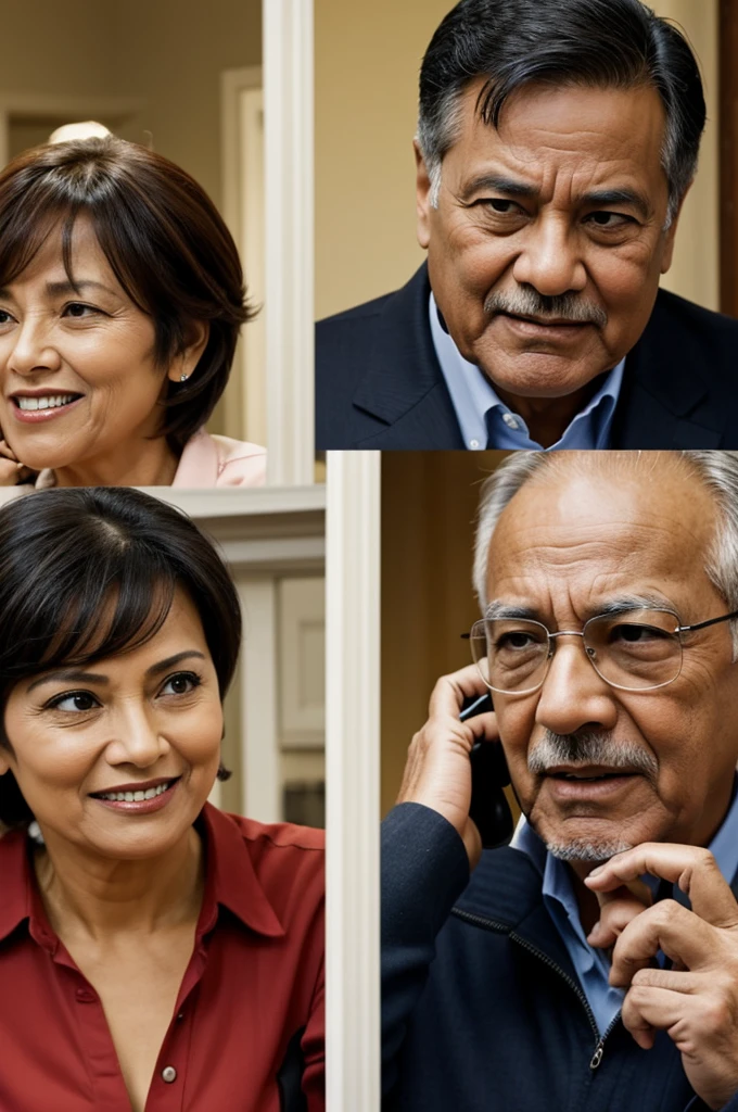 I want it to be parents calling their on the phone, that 2 pictures appear, one with the parents calling and in the other the son answering