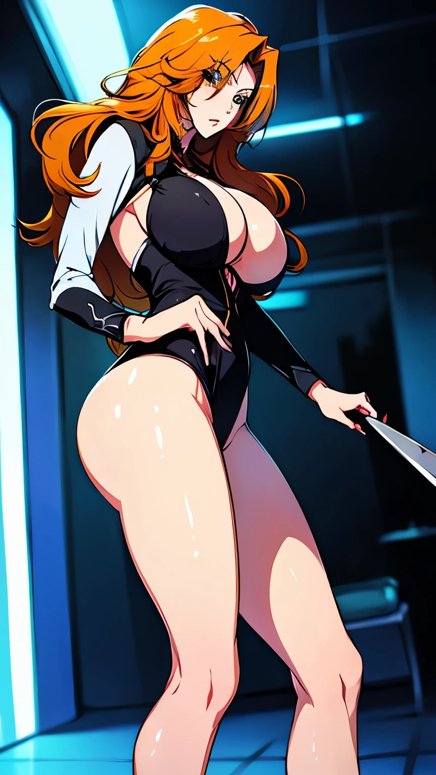 Best Quality,8k,high resolution,Masterpiece:1.2), (ultra detailed), (NSFW is not safe for artwork), (semi - naked) (Rankiku Matsumoto) (Bleach TYBW Settings), (pose sexual), (realist,photorealist,fotorrealista:1.37), (High DefinitionR,High Definition), (portrait), (vivid colors), (long legs), (Hermosos detailed eyes), (deep black eyes), (beautiful detailed lips), (extremely detailed eyes and face), bright Eyes, black eyes, (Hair, long, deep orange color), Dynamic angle and posture., soaked in sweat, perspiration, undressing (long eyelashes), (cabello long between eyes color naranja), (sharp focus), (Physically based representation), (big breasts) (legs open), (intense), (expression of intense desire), (motion blur), (elegant), (slim figure), (anime inspired), (bright lights), (sexual), (contrasting colors), (mysterious atmosphere), (action packed scene), (Unique style), (surprising), (elegant), (evocative), (expressive), (Intriguing atmosphere), (giant breasts:1.2) ((Best Quality)),((Very detailed)),Masterpiece,absurdities,detailed face,beautiful face,(detailed eyes, deep eyes),(1 girl),((dynamic pose)), erotic lingerie