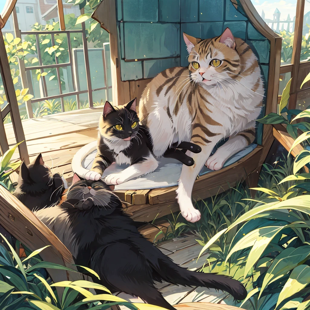 Ugly cat crying because a kitten made fun of him and rejected him