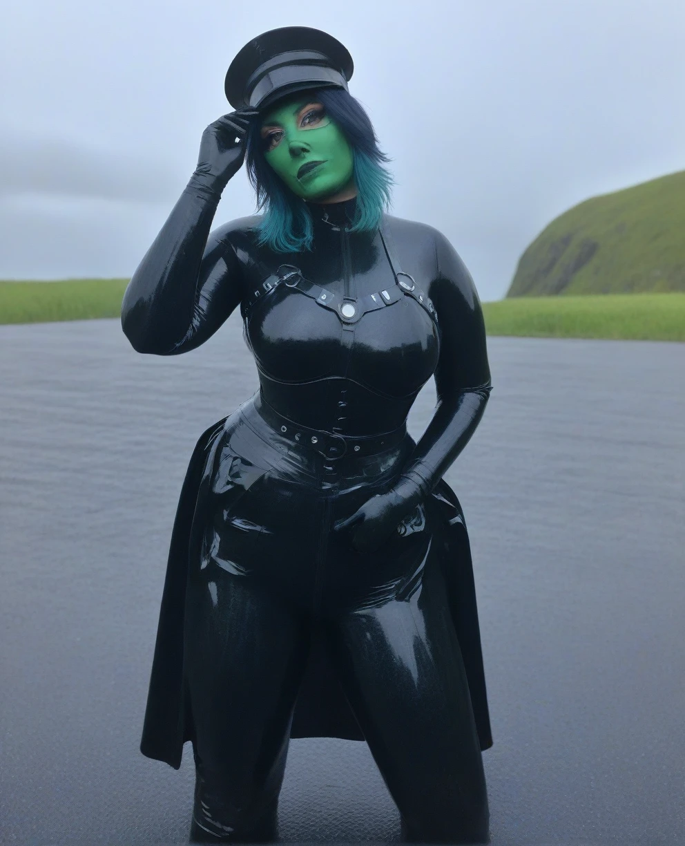 score_9,score_8_up,score_7_up,score_6_up, Trilla,green eyes,black hair, upper body, wet, armor,gloves,black bodysuit,black cape,belt,rain, science fiction,sith base, star wars, outdoors, rain, solo,fflixbag
wearing armor
sabine wren
