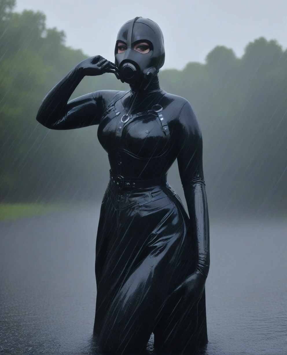 score_9,score_8_up,score_7_up,score_6_up, Trilla,green eyes,black hair, upper body, wet, armor,gloves,black bodysuit,black cape,belt,rain, science fiction,sith base, star wars, outdoors, rain, solo,fflixbag
wearing armor
sabine wren