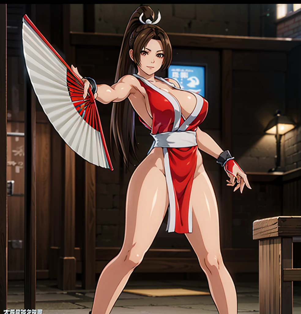 ((8K)), ((32k)), ((Highest quality)), ((masterpiece)), ((超High resolution)), ((Tmasterpiece)), (((head shot:1.6)))、((8K)), ((32k)), ((Highest quality)), ((masterpiece)), ((超High resolution)), Fine skin、女性1 person、pink sexy dresses、((Mai Shiranui:1.2)), Expose your shoulders、Brown Hair, Brown eyes, Long and high ponytail, hair band, 1 person、Captivating Smile Age 25, Japanese Mature, beautiful指, beautiful長い脚, beautiful体, beautiful鼻, beautifulキャラクターデザイン, Perfect Eyes, Perfect Face, jewelry, hair ornaments, king of fighters,((Large handheld fan:1.6))、
(Tabletop, Highest qualityの, Highest quality, beautifully、beautiful: 1.2), Very detailed, More detailed,適切な体のProfessionalポーション,Tabletop,Ultra-high quality output images,High resolution,Intricate details,Very delicate and beautiful hair,Realistic photos,dream-like,Professionalの照明,Realistic Shadows,Focus Only,
(Big Breasts:1.2,) , フローティングスカートFine skinの質感, High quality fabric, High quality metallic texture、((Beautiful and dense face))、RAW Photos、Professional, Ultra-fine painting, ((alone)), beautiful胸、Highest quality, Very detailed, Very detailed詳細, Finer details, so beautiful,(Five Fingers, Four fingers and thumb),Concept Art, Anime fantasy artwork, Detailed fantasy art,8KHigh resolution, Detailed Art, 8 Slim legs, Defined, Defined fingers