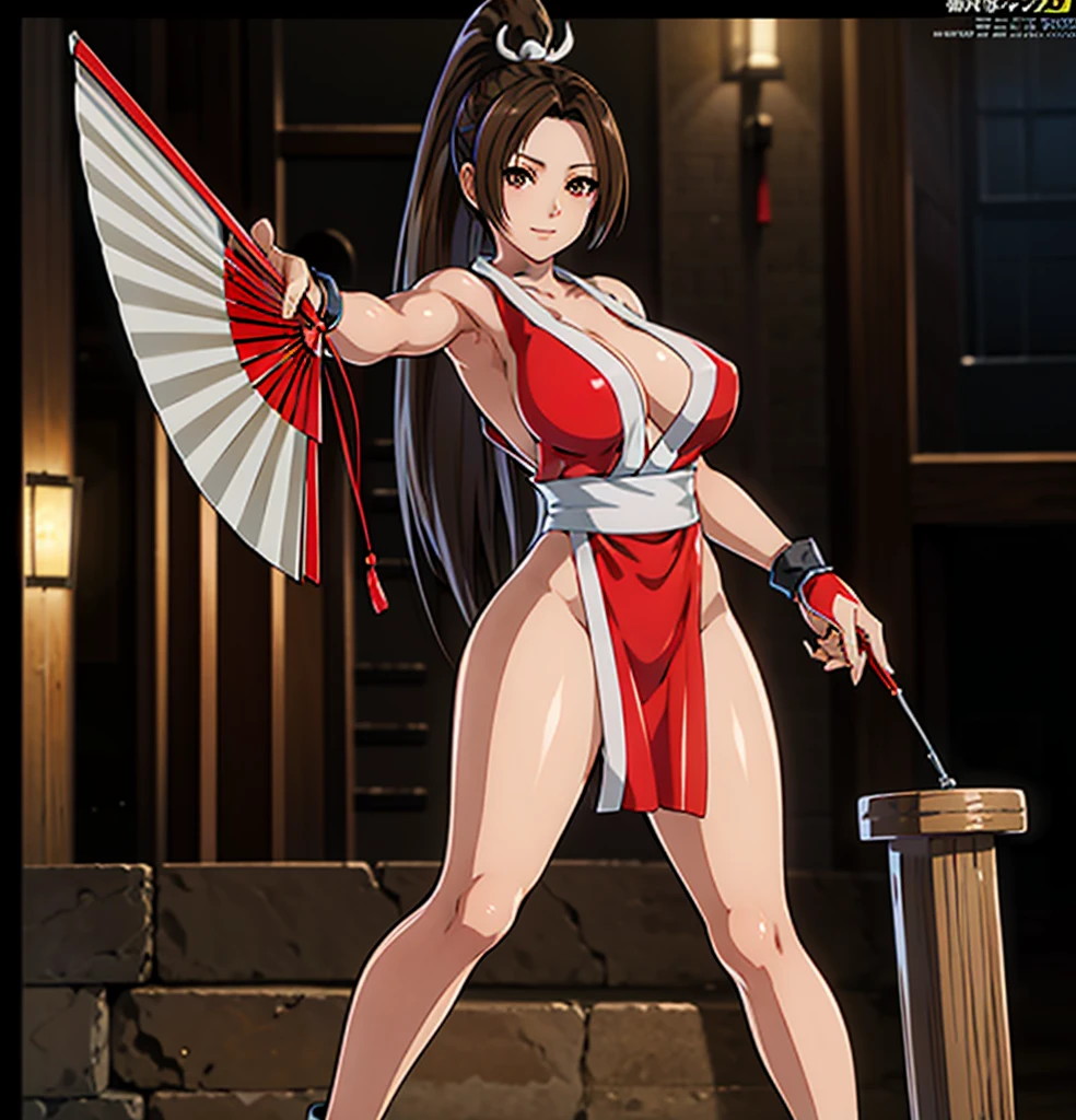 ((8K)), ((32k)), ((Highest quality)), ((masterpiece)), ((超High resolution)), ((Tmasterpiece)), (((head shot:1.6)))、((8K)), ((32k)), ((Highest quality)), ((masterpiece)), ((超High resolution)), Fine skin、女性1 person、pink sexy dresses、((Mai Shiranui:1.2)), Expose your shoulders、Brown Hair, Brown eyes, Long and high ponytail, hair band, 1 person、Captivating Smile Age 25, Japanese Mature, beautiful指, beautiful長い脚, beautiful体, beautiful鼻, beautifulキャラクターデザイン, Perfect Eyes, Perfect Face, jewelry, hair ornaments, king of fighters,((Large handheld fan:1.6))、
(Tabletop, Highest qualityの, Highest quality, beautifully、beautiful: 1.2), Very detailed, More detailed,適切な体のProfessionalポーション,Tabletop,Ultra-high quality output images,High resolution,Intricate details,Very delicate and beautiful hair,Realistic photos,dream-like,Professionalの照明,Realistic Shadows,Focus Only,
(Big Breasts:1.2,) , フローティングスカートFine skinの質感, High quality fabric, High quality metallic texture、((Beautiful and dense face))、RAW Photos、Professional, Ultra-fine painting, ((alone)), beautiful胸、Highest quality, Very detailed, Very detailed詳細, Finer details, so beautiful,(Five Fingers, Four fingers and thumb),Concept Art, Anime fantasy artwork, Detailed fantasy art,8KHigh resolution, Detailed Art, 8 Slim legs, Defined, Defined fingers