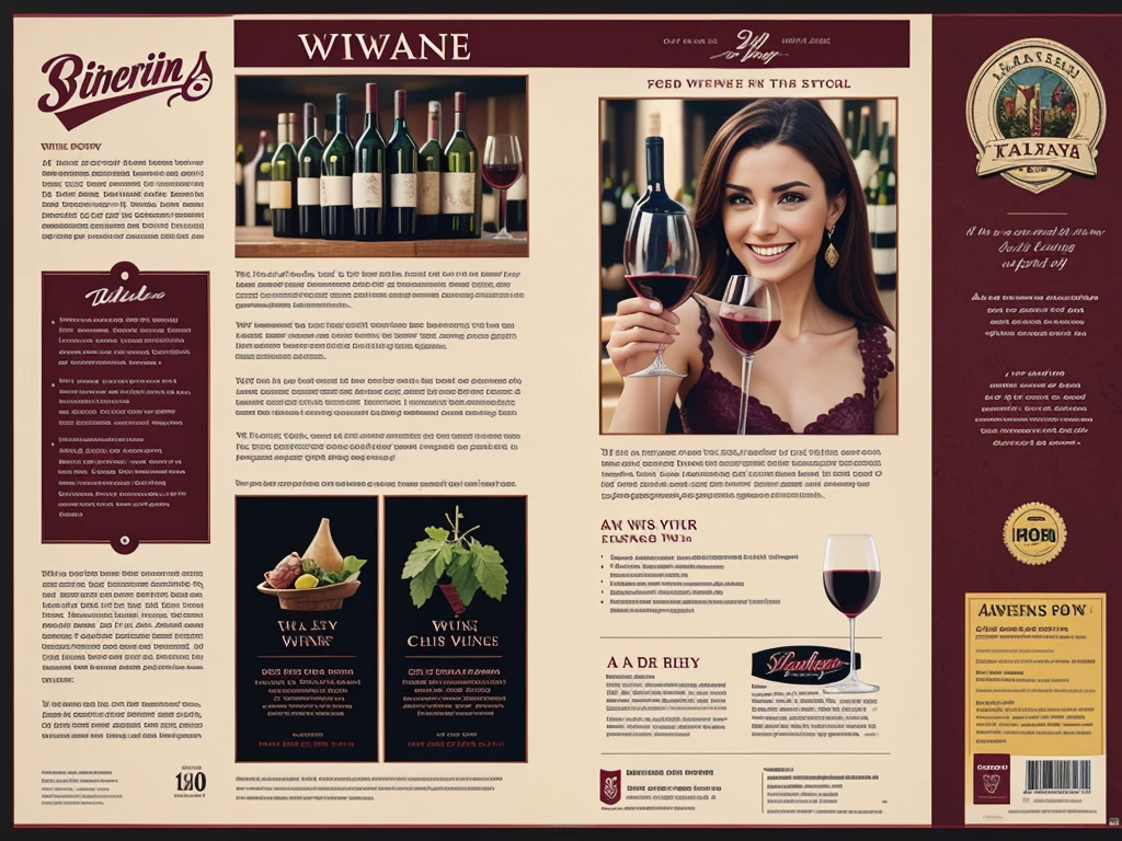 a wine advertising flyer