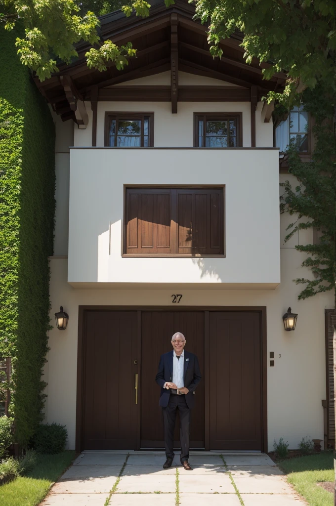 A neighbor with an evil smile