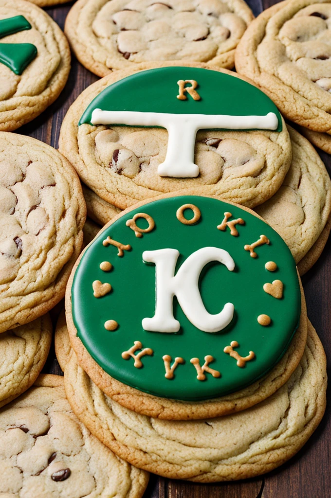 A cookie logo with the initials JR
