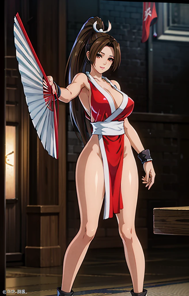 ((8K)), ((32k)), ((Highest quality)), ((masterpiece)), ((超High resolution)), ((Tmasterpiece)), (((head shot:1.6)))、((8K)), ((32k)), ((Highest quality)), ((masterpiece)), ((超High resolution)), Fine skin、女性1 person、pink sexy dresses、((Mai Shiranui:1.2)), Expose your shoulders、Brown Hair, Brown eyes, Long and high ponytail, hair band, 1 person、Captivating Smile Age 25, Japanese Mature, beautiful指, beautiful長い脚, beautiful体, beautiful鼻, beautifulキャラクターデザイン, Perfect Eyes, Perfect Face, jewelry, hair ornaments, king of fighters,((Large handheld fan:1.6))、
(Tabletop, Highest qualityの, Highest quality, beautifully、beautiful: 1.2), Very detailed, More detailed,適切な体のProfessionalポーション,Tabletop,Ultra-high quality output images,High resolution,Intricate details,Very delicate and beautiful hair,Realistic photos,dream-like,Professionalの照明,Realistic Shadows,Focus Only,
(Big Breasts:1.2,) , フローティングスカートFine skinの質感, High quality fabric, High quality metallic texture、((Beautiful and dense face))、RAW Photos、Professional, Ultra-fine painting, ((alone)), beautiful胸、Highest quality, Very detailed, Very detailed詳細, Finer details, so beautiful,(Five Fingers, Four fingers and thumb),Concept Art, Anime fantasy artwork, Detailed fantasy art,8KHigh resolution, Detailed Art, 8 Slim legs, Defined, Defined fingers