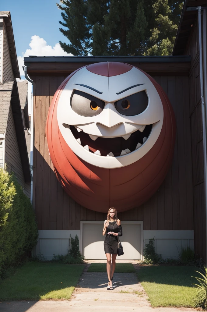 A neighbor with an evil smile