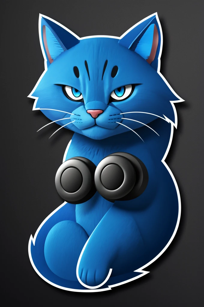 Blue cat logo for video game company