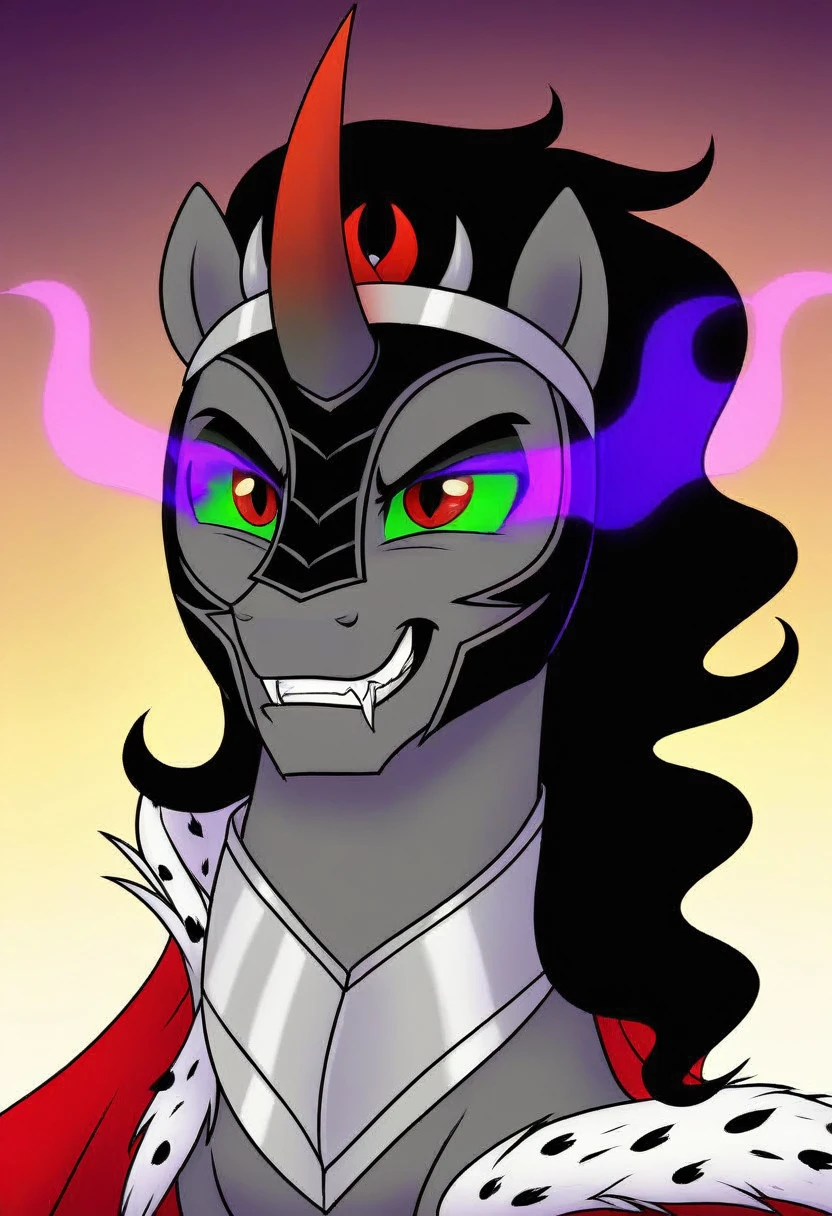  Black head mask pony King sombra