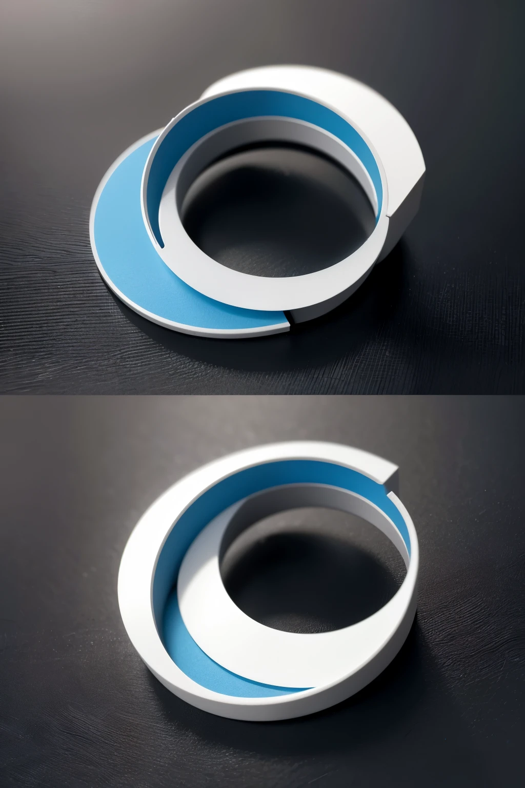 Create a logo that includes the following elements:
Möbius Fitta:
The Möbius strip should be the central element of the logo.
It must be clearly recognizable, showing its characteristic of having only one side and one edge.
Unfinished Circumference:
Around the Möbius strip, draw an unfinished circle.
The circumference must wrap around the Möbius strip, but with a small opening to indicate that it is not completely closed.
cor predominante:
The predominant color of the logo must be blue.
Use different shades of blue to add depth and dimension to elements.
Sigla PRIMARY:
Include the acronym "PRIMARY" prominently in the logo.
acronym deve estar em um local que complemente os elementos visuais (Möbius strip and unfinished circumference) and be easily readable.
Additional Text:
Below the acronym "PRIMARY", include text: "Epistemology Laboratory, History and Physics Teaching".
The text must be clear and legible, using a font that matches the overall style of the logo.
Style and Colors:
Use a modern, minimalist style, with clean and clear lines.
The Möbius strip and circumference should be in different shades of blue to create contrast and highlight.
Format and Proportions:
The logo must be balanced, with the Möbius strip centered and the unfinished circle well positioned around it.
acronym "PRIMARY" must be clearly visible and harmoniously positioned in relation to visual elements.
The additional text must be smaller than the acronym, but still readable, and must be below the acronym.
Additional Instructions:
Make sure the Möbius strip is in a position that highlights its unique nature.
The opening in the circumference must be small, enough to be noticed, but not so large as to distract attention from the Möbius strip.
The font used for the acronym and additional text must be clear and professional, complementing the modern and minimalist design of the logo.