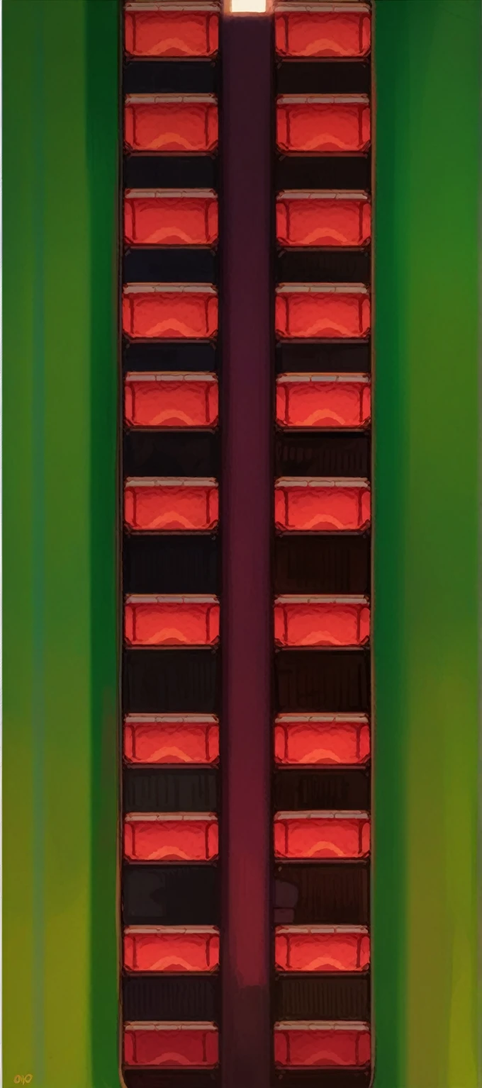 a detailed 2D top-down rpg battle map, train carriage interior, interior of a metro train carriage, train carriage seen from above, train carriage interior view, chairs arranged in an L shape, no people 