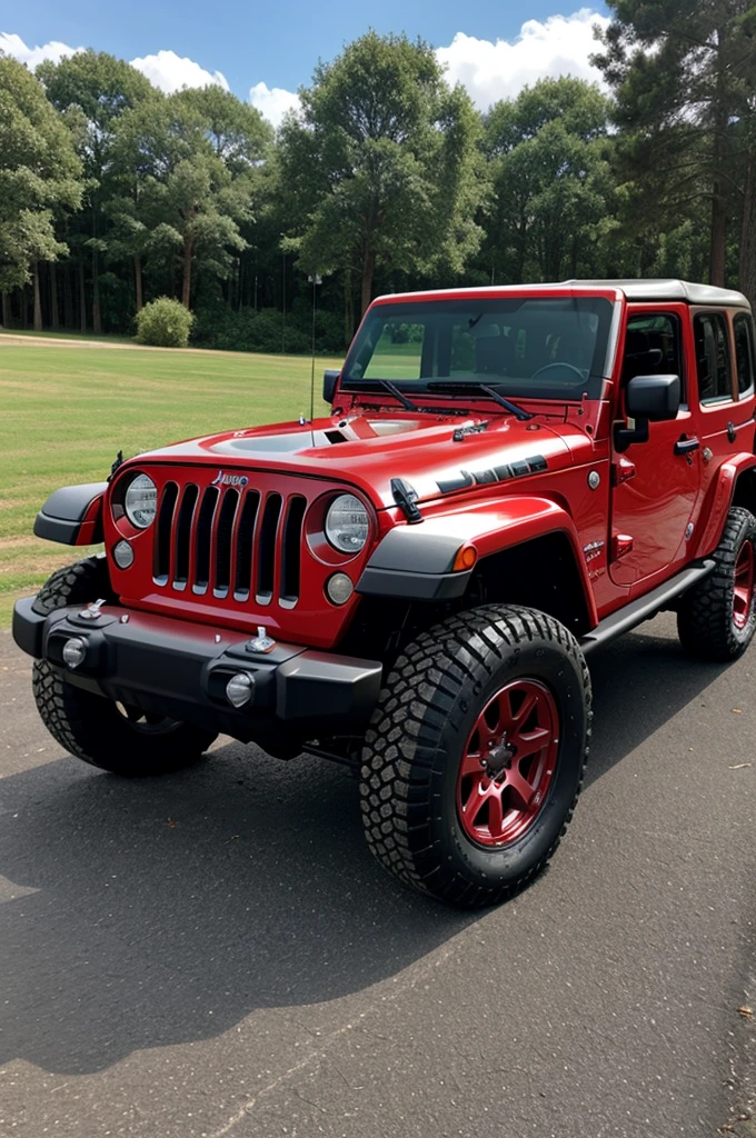 Jeep j6 red with white