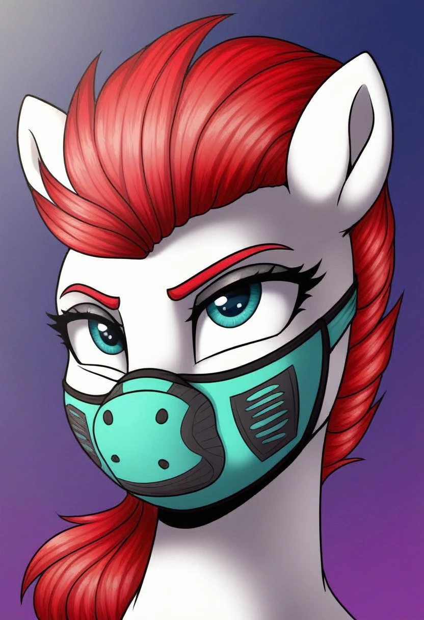 Pony girl .black head mask angry in the bodystocking