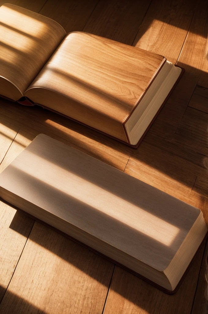 Holy Bible open on a wooden surface, With rays of light coming towards her from the sky (best qualityer, ultra-high resolution, photo realist: proportion 9:16, raw photos)