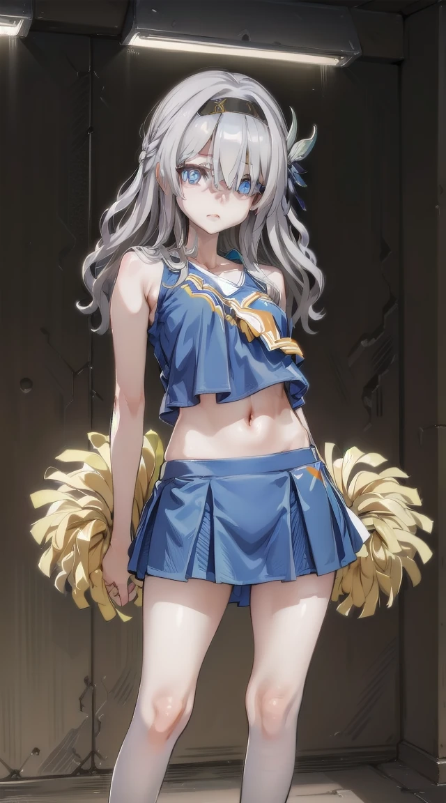 1girl,
BREAK ((fireflycus, hairband, hair ornament, grey hair, :1))
BREAK ((blank eyes,standingleg up ,flat chests,cheerleader,mind control app,hypnosis app:1.5))
BREAK indoors,
BREAK looking at viewer,
BREAK (masterpiece:1.2), best quality, high resolution, unity 8k wallpaper, (illustration:0.8), (beautiful detailed eyes:1.6), extremely detailed face, perfect lighting, extremely detailed CG, (perfect hands, perfect anatomy),