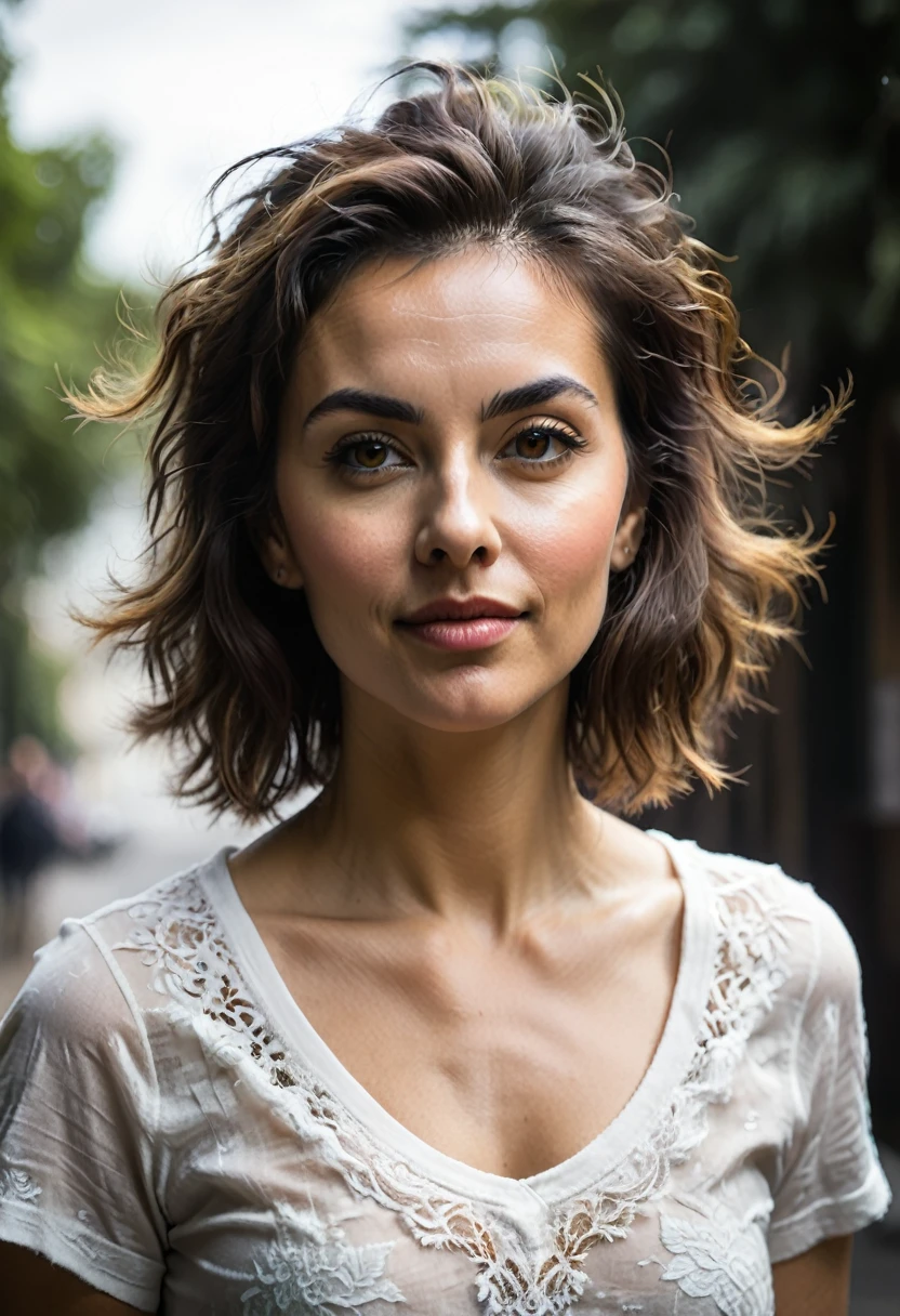 woman with a little fuzz of beard