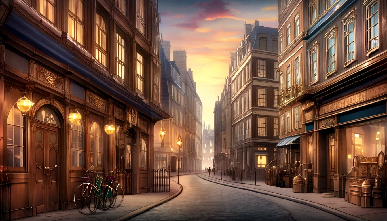 Scenery, anime scenery, London Victorian era, cityscape, victorian, anime, city, England 