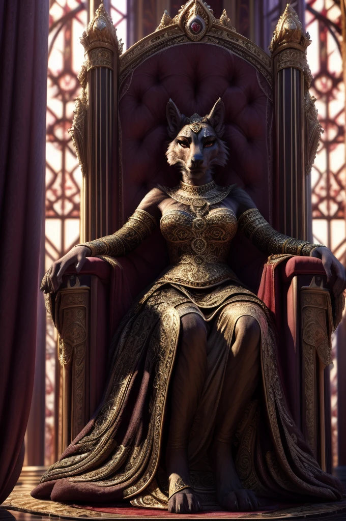 a beautiful girl in an opulent throne room, ornate throne, elegant dress, commanding presence, regal bearing, piercing gaze, intricate details, rich colors, dramatic lighting, photorealistic, 8k, ultra-detailed, masterpiece