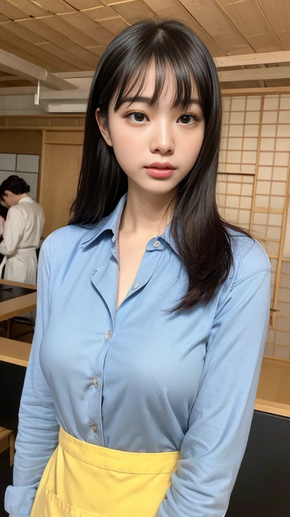 1 girl、White shirt、Mature Woman、Blunt bangs、bow、picture、Lifelike、highest quality、adopt、Detailed face、office、Building seen from the window、Detailed Background、Diffused sunlight、Depth of written boundary、Bokeh