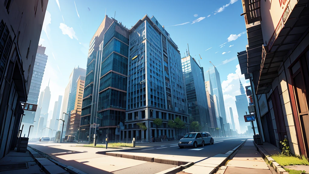 Make an RPG setting of an abandoned city. the city must be futuristic and have a dramatic air