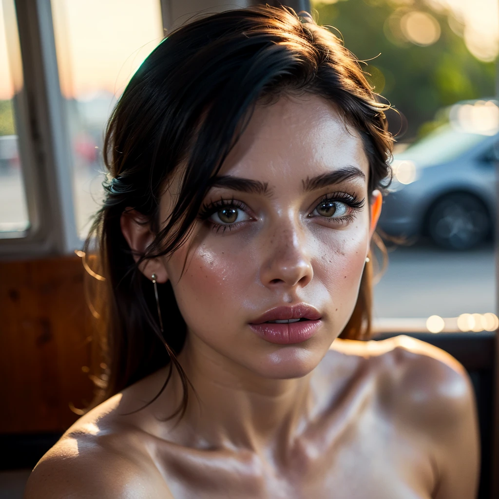 ((best quality)), ((masterpiece)), (detailed), perfect face, most beautifull indonesia girl, bokeh, naked , soaking wet, heavy rain, modeling shoot, small breast, in the spaceship, shaved vagina, pony tail hair, 500px, cinematic, realistic, 8K ,REALISTIC