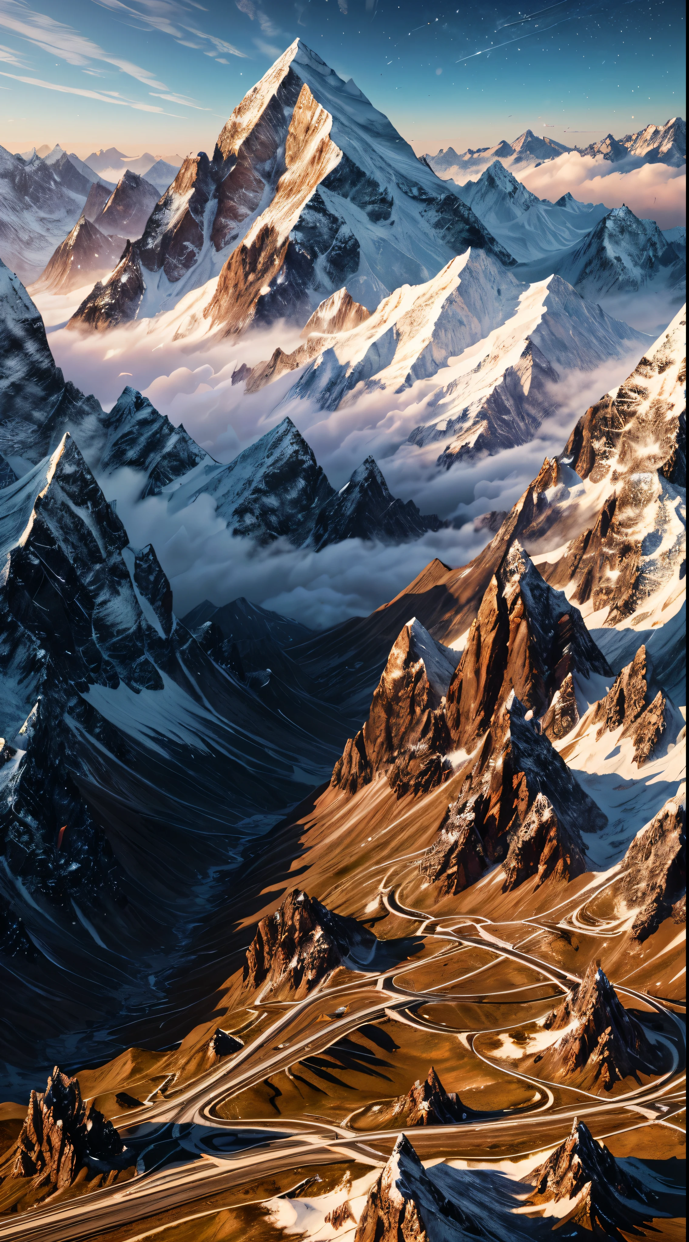 with high definition imageaster piece)),best quality, (8K, best quality, masterpiece:1.2), ultra-detailed, illustration, small_scene, 3d_scene, mountain,  