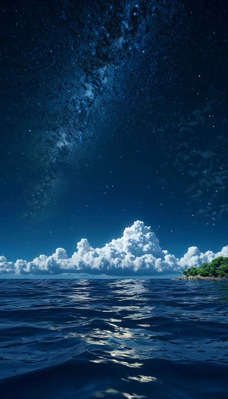 Cumulonimbus:1.5,Starry Sky:1.5、Image centered on the sea and sky:1.5、Summer sky,Realistic,とてもRealistic,Attention to detail,Breathtakingly realistic,High contrast realism,High Saturation Realism,Vibrant colors,Dramatic lighting,Charming landscape,Persuasive storytelling,Atmospheric scenery,Captivating visuals,Intricate details,Strong emotions,Heavenly beauty,A dreamlike world、Floating Earth