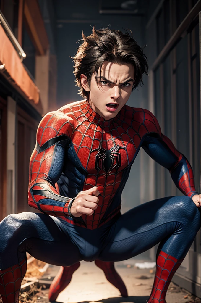 Spider-Man fighting Goku 

