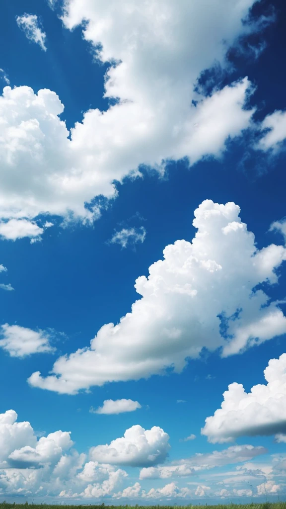 Blue sky with white clouds Emotional