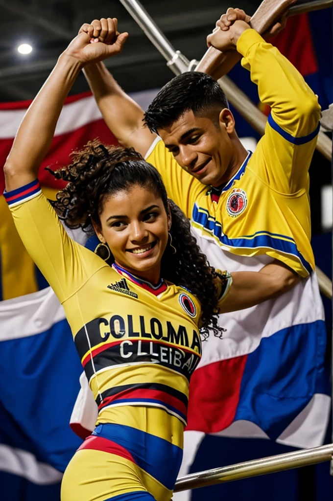 Colombia lifting the America's Cup