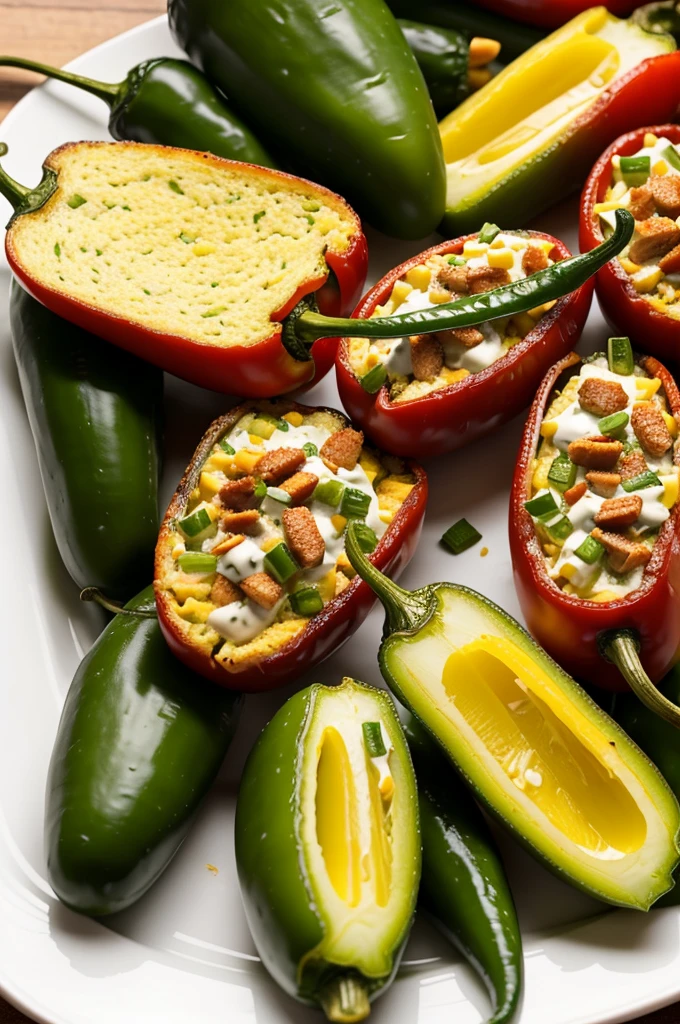 Create an image of a jalapeño poppers presentation