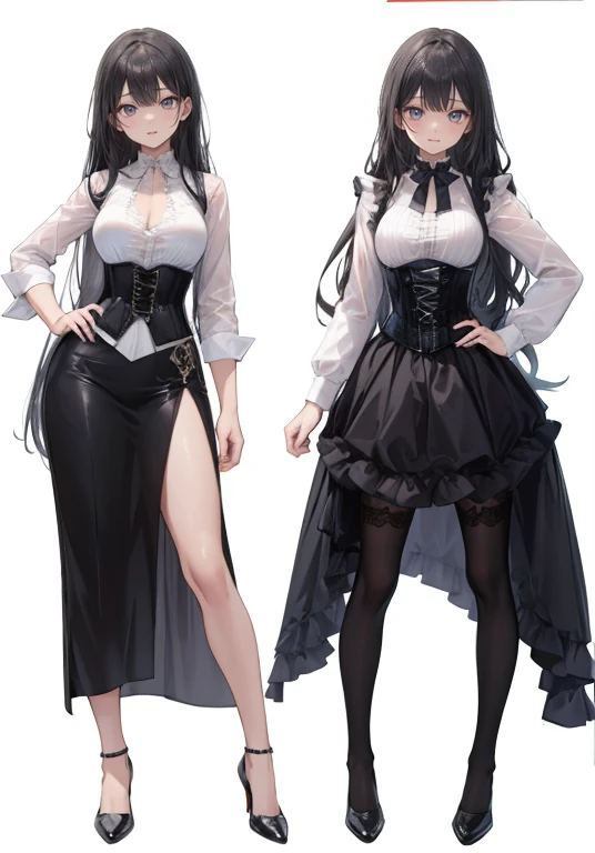 (super long hair),(corset),((Roll up your sleeves))