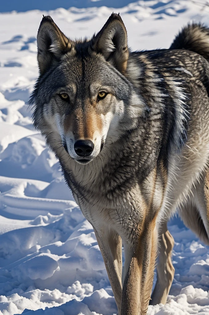 Gray wolf called shadow 