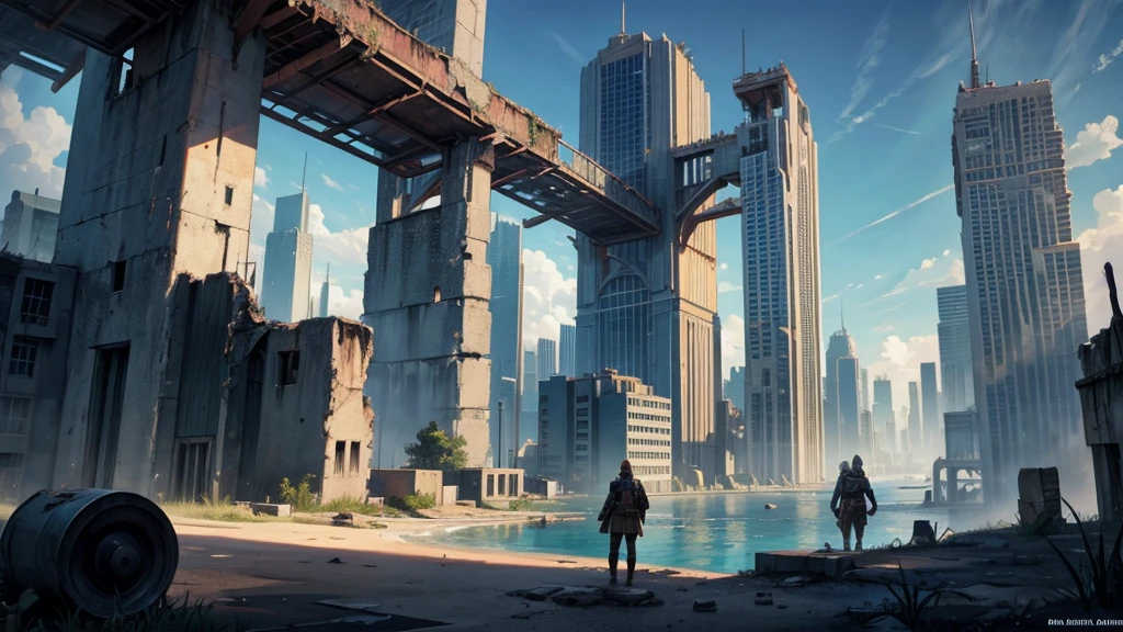 Make an RPG setting of an abandoned city. the city must be futuristic and have a dramatic air